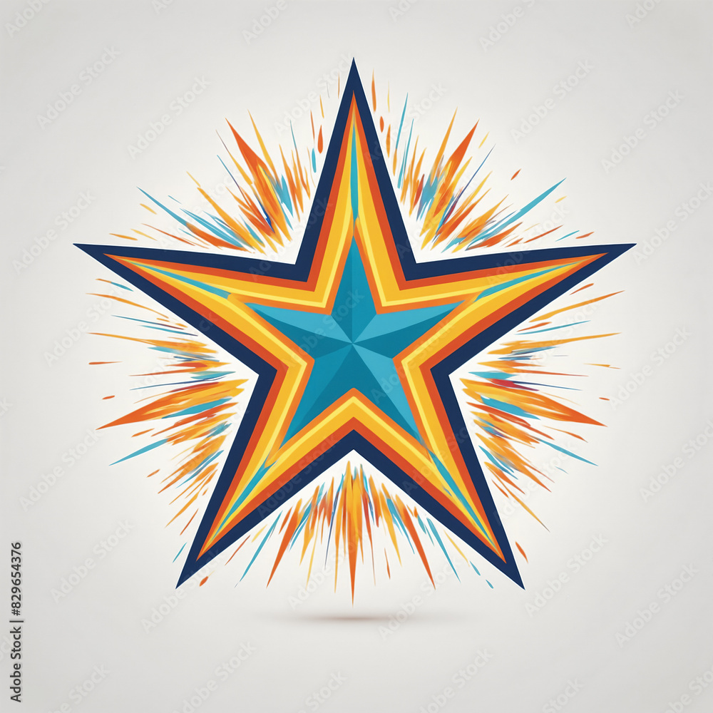 Obraz premium star graphic pop art 70s