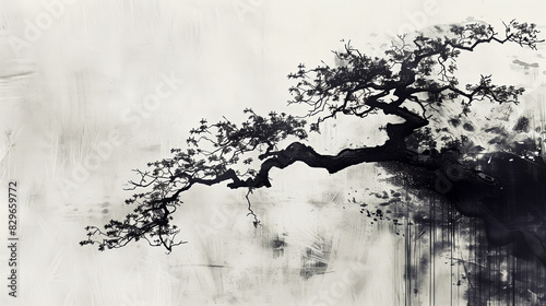 幻想的な木々のシルエット