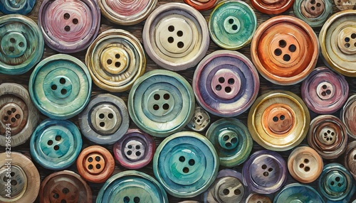 buttons on a wooden background, button, sewing, buttons, sew, clothing, round, fashion, 