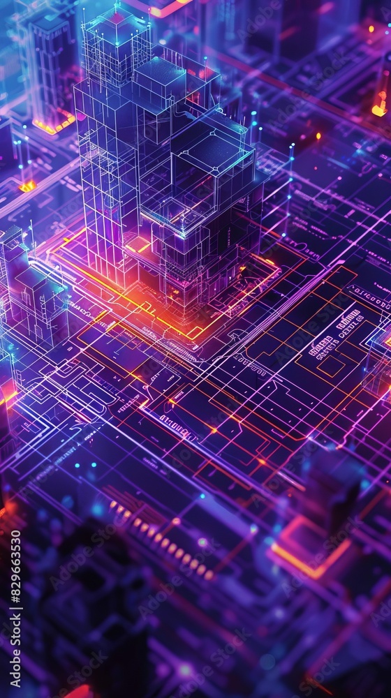 An abstract representation of a city An abstract representation of a city