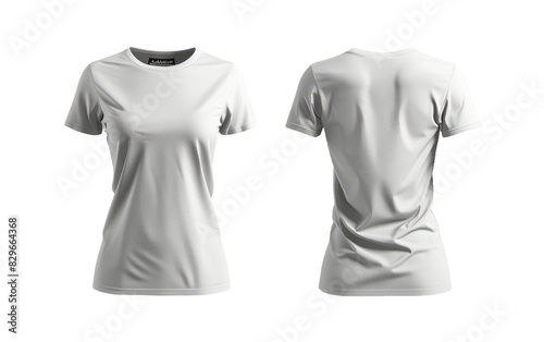 The White Cotton T-Shirt Fashion Template Unveiled Isolated on Transparent Background