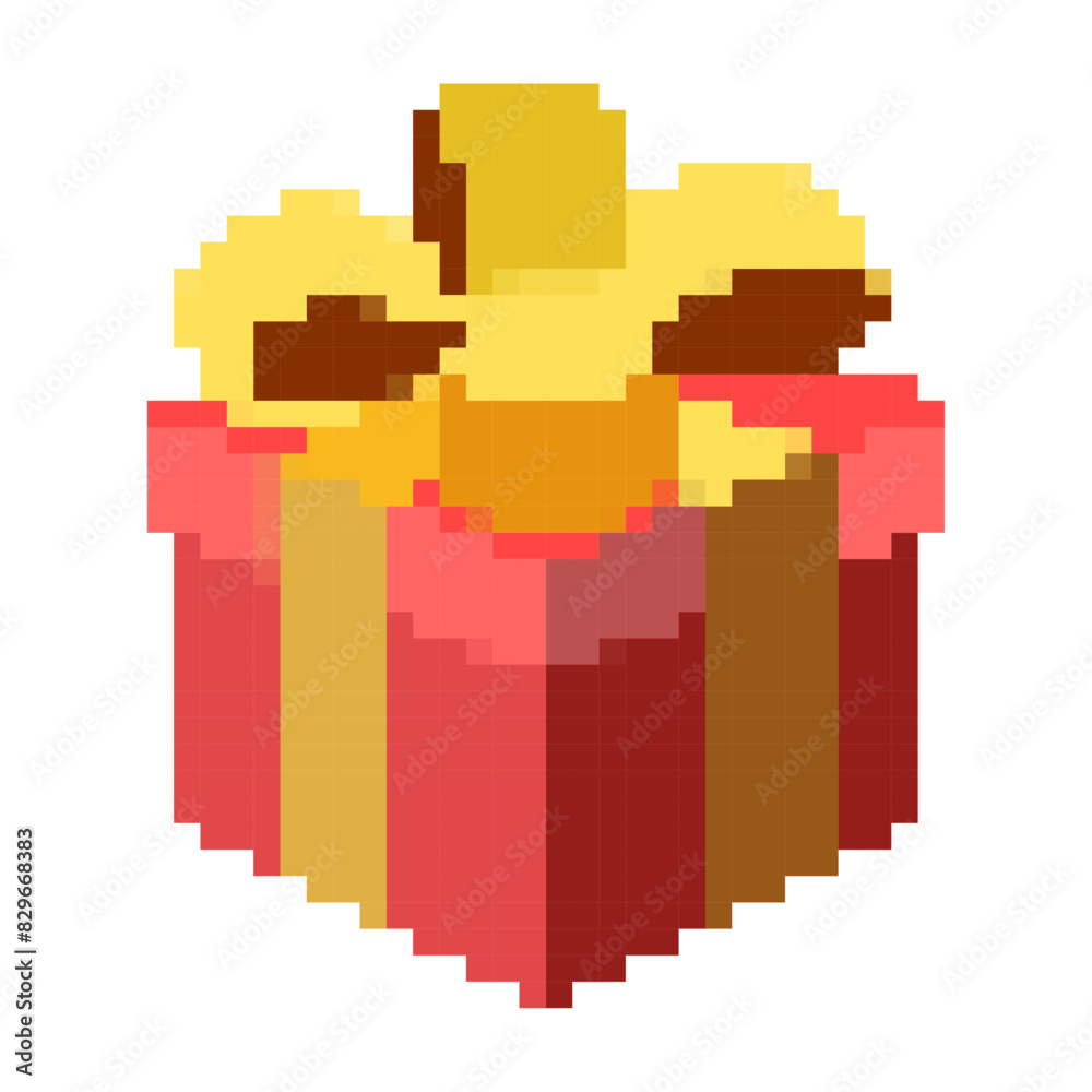 Fototapeta premium pixel present icon gift Ui Button