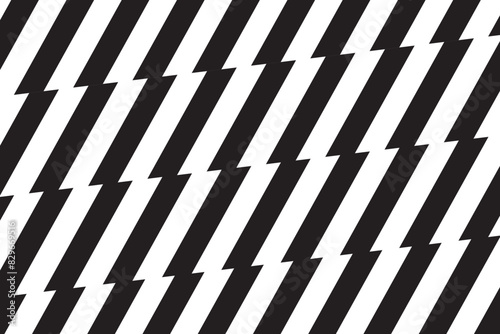 Repeating zigzag lines wallpaper. Thunder bolt background. Electric power, flash light, jagged stripes pattern. Superhero, boom, speed or surprise anime cartoon print. Vector graphic illustration