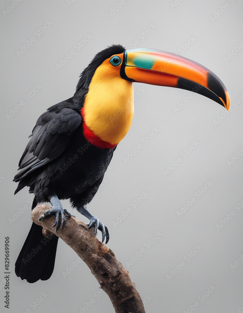 Fototapeta premium Toucans, isolated white background 
