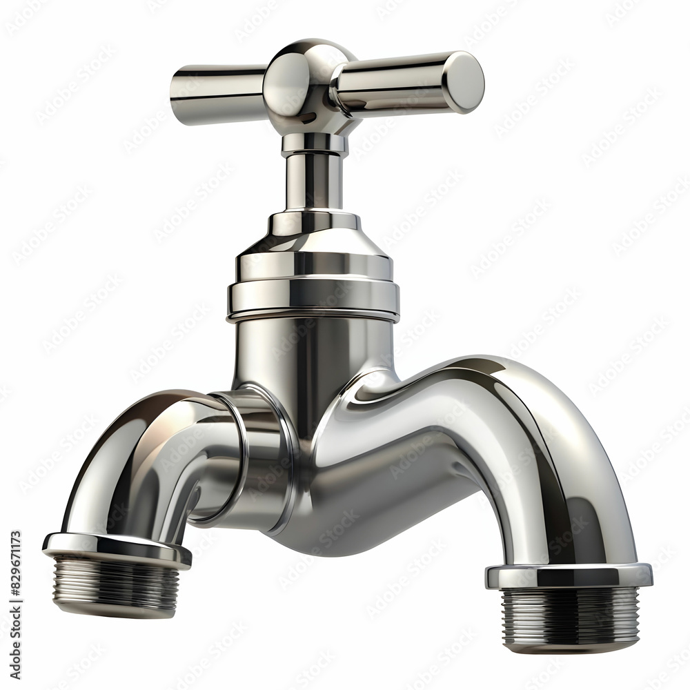 steel faucet on white background. Mixer cold hot water. Modern faucet bathroom. Kitchen tap . Isolated white background. Side view. steel faucet on white background. Mixer cold hot water. Modern faucet bathroom. Kitchen tap . Isolated white background. Side view.