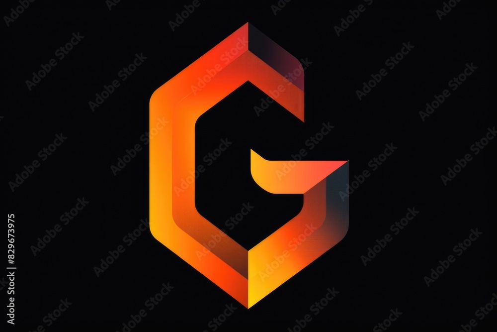 A striking red and orange logo against a black background. Perfect for branding and design projects A striking red and orange logo against a black background. Perfect for branding and design projects