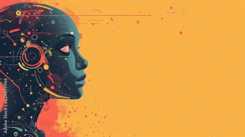 Fototapeta premium image with colorful technology concept