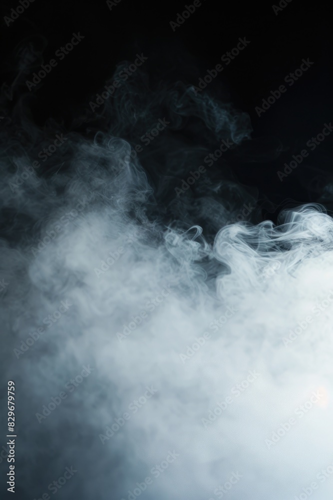 Close up shot of smoke on a black background, perfect for design projects