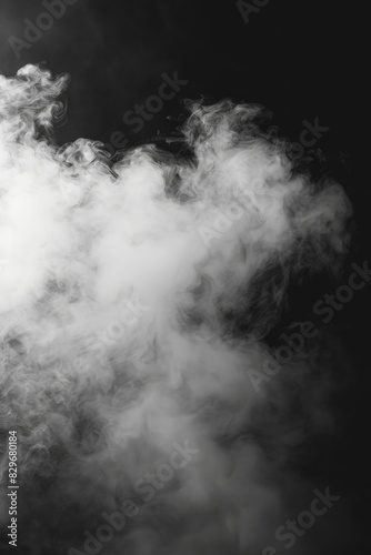 A dramatic black and white photo of a smoke cloud. Suitable for various design projects © Fotograf