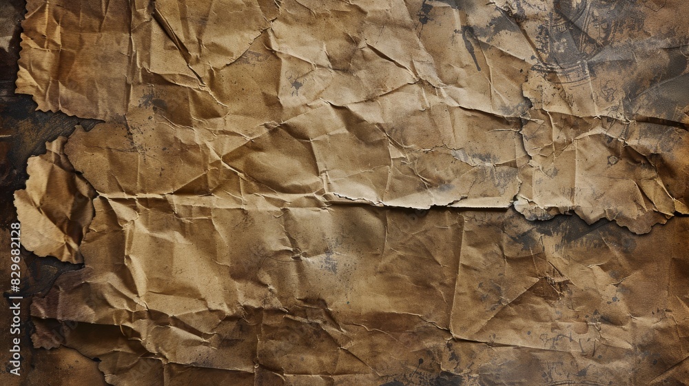 Fototapeta premium Vintage brown paper with a rustic charm and weathered surface.