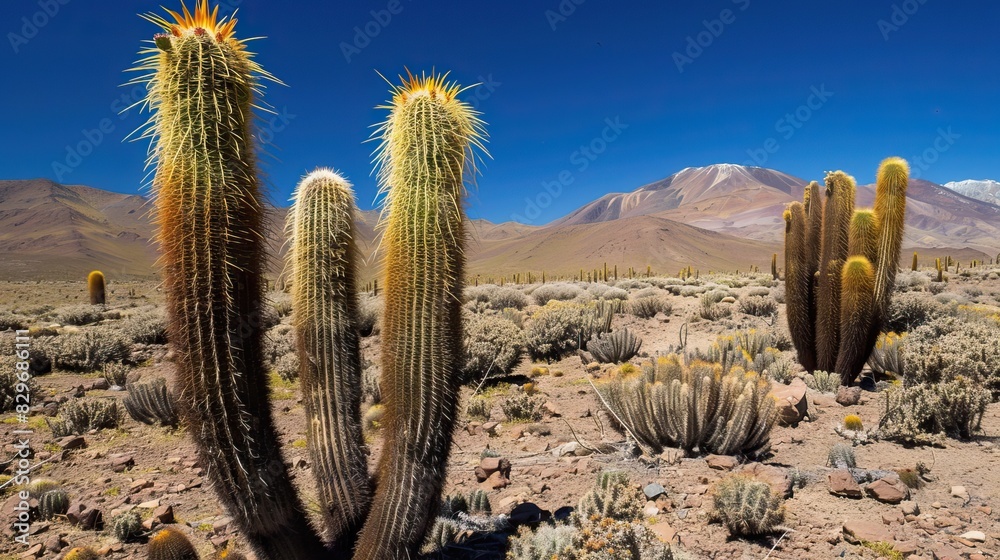 Cacti in the Atacama Desert