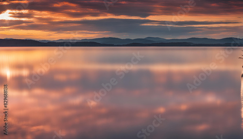 sunset on the lake