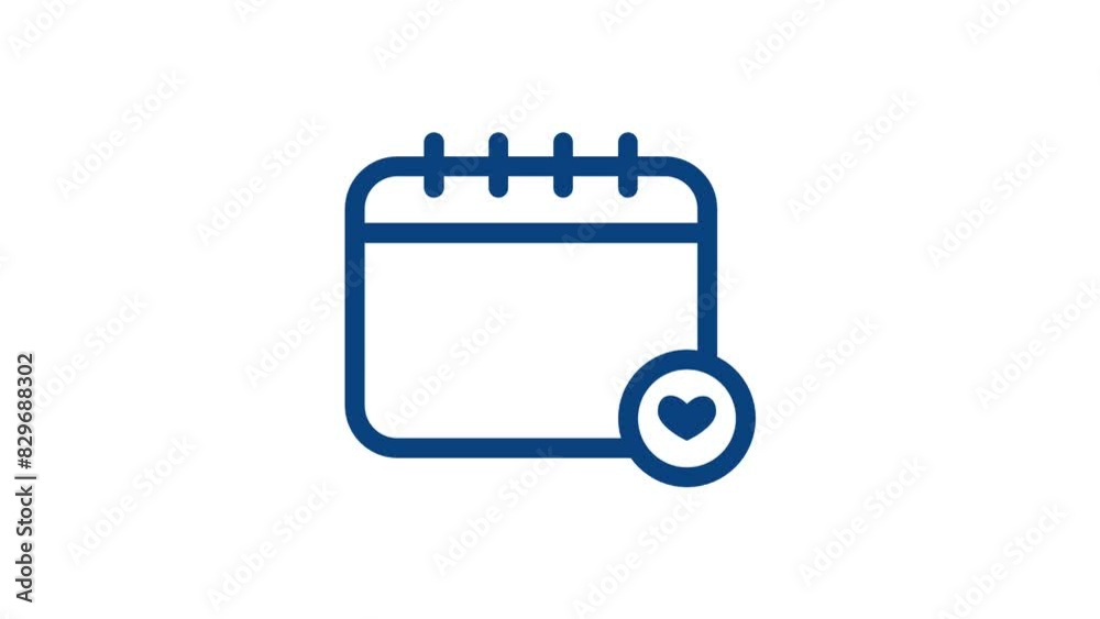 icon special calendar on white background nimation footage
