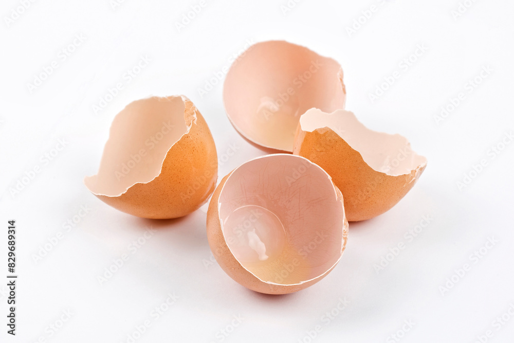 broken egg shell on a white background
broken egg shell on a white background