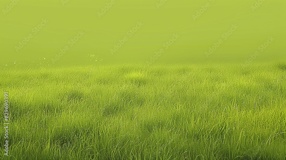 Obraz premium A grassy meadow green solid color background