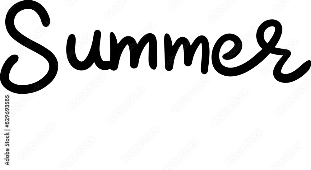 Summer english word lettering design Summer english word lettering design