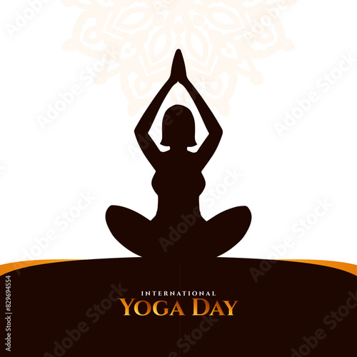 International Yoga day celebration modern decorative background