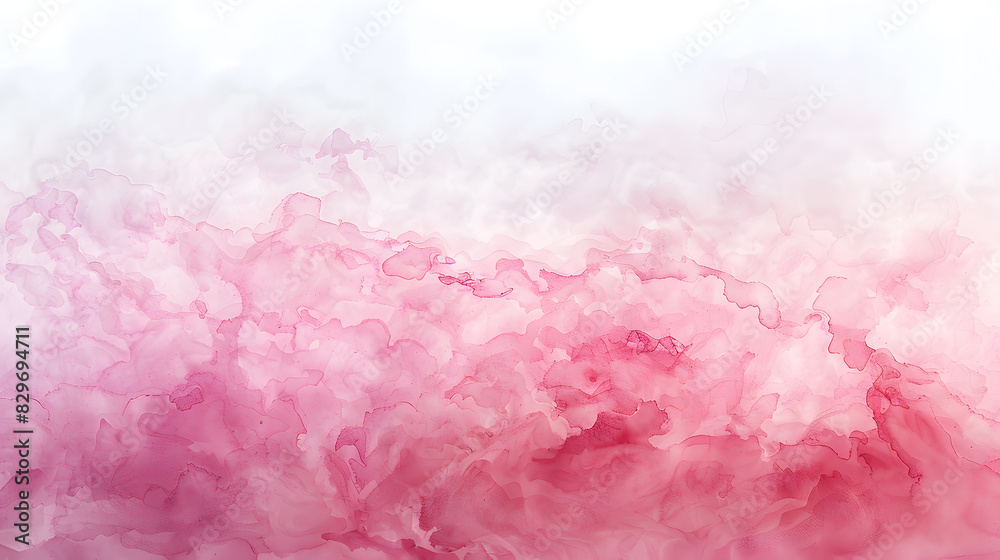 Fototapeta premium Water color, pink, white background. Generative AI.