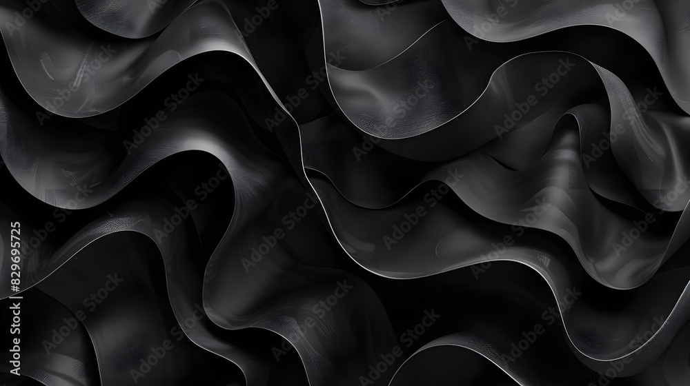 wavy black texture background. Generative AI. wavy black texture background. Generative AI.