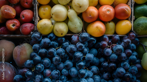 Colorful Fruit Display at a Market