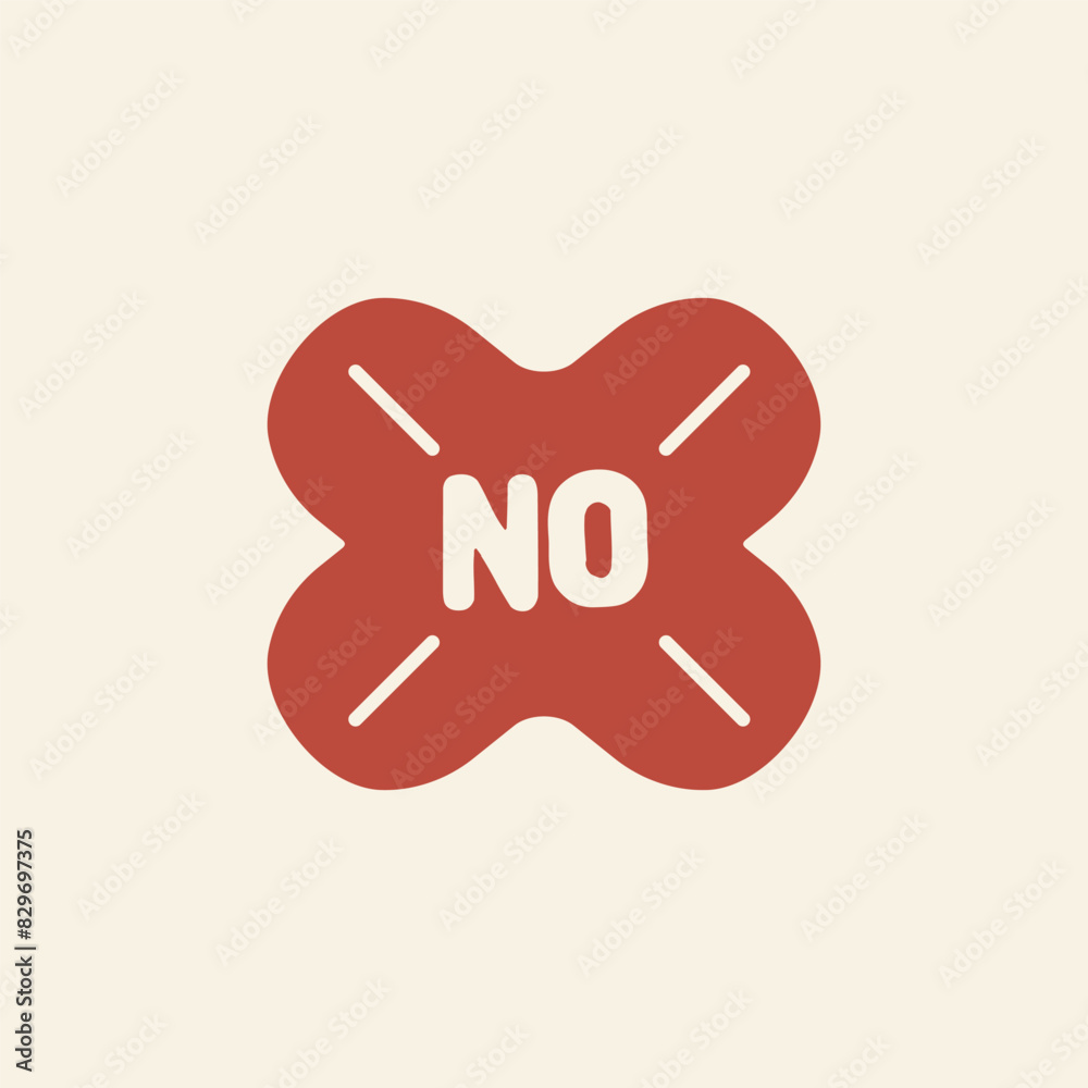 No sign cross vector stop sign icon. Stock vector illustration isolated on white background. No sign cross vector stop sign icon. Stock vector illustration isolated on white background.