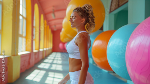 woman with exercise outfit