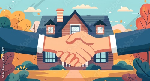Home Negotiation: Real Estate Agent and Buyer Shaking Hands to Finalize Property Purchase