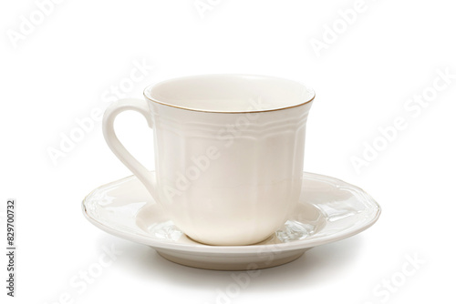 White tea cup isolated on white background with clipping path