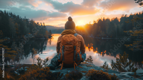 man sitting on ground, camp...