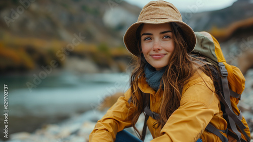 woman in camping activity