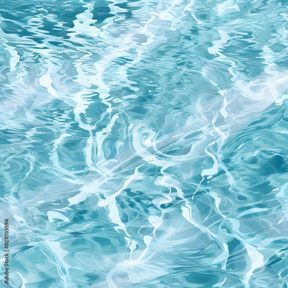 Clear blue water in a swimming pool. Sunlight reflecting on the surface. Generative AI. Clear blue water in a swimming pool. Sunlight reflecting on the surface. Generative AI.