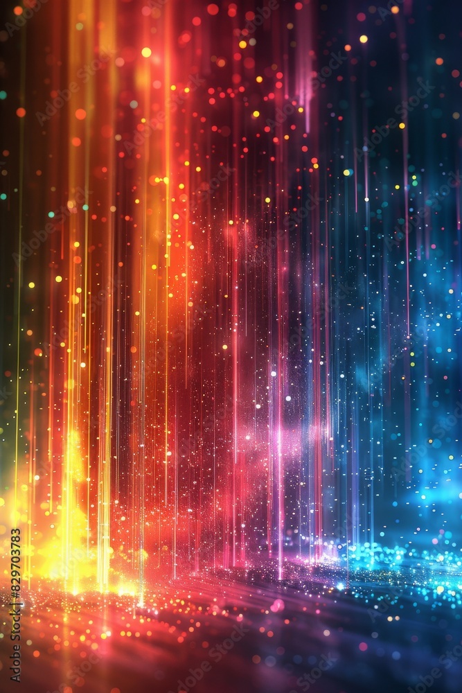 Multi-colored light display with a rainbow effect. Abstract. background Multi-colored light display with a rainbow effect. Abstract. background