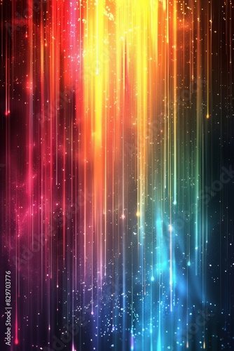 Multi-colored light display with a rainbow effect. Abstract. background