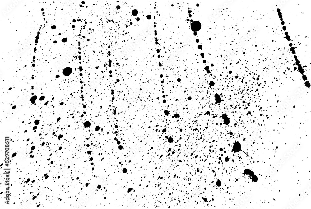 Fototapeta premium Overlay, ink paint brush drops, background. Vector illustration