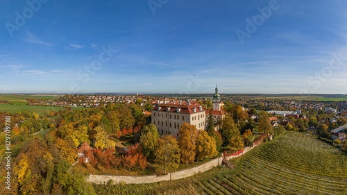 Castle Benatky nad Jizerou, Central Bohemia, Czech republic. Drone shot photo