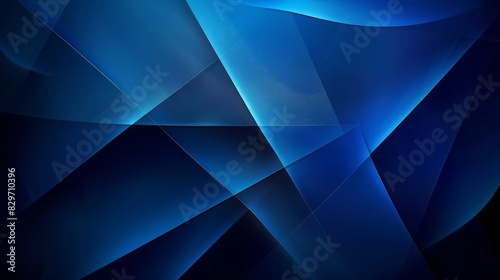 Blue Abstract Background With A Geometric Pattern. photo
