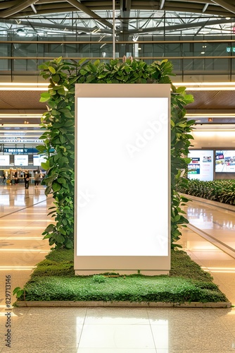 Modern Digital Signage Mockup in Shopping Mall Interior