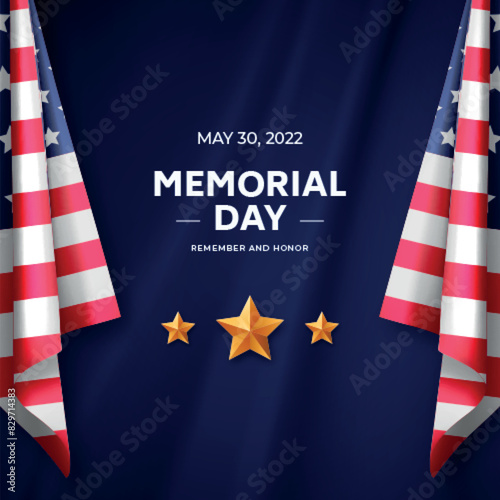 Memorial Day vector art illustration Background Images