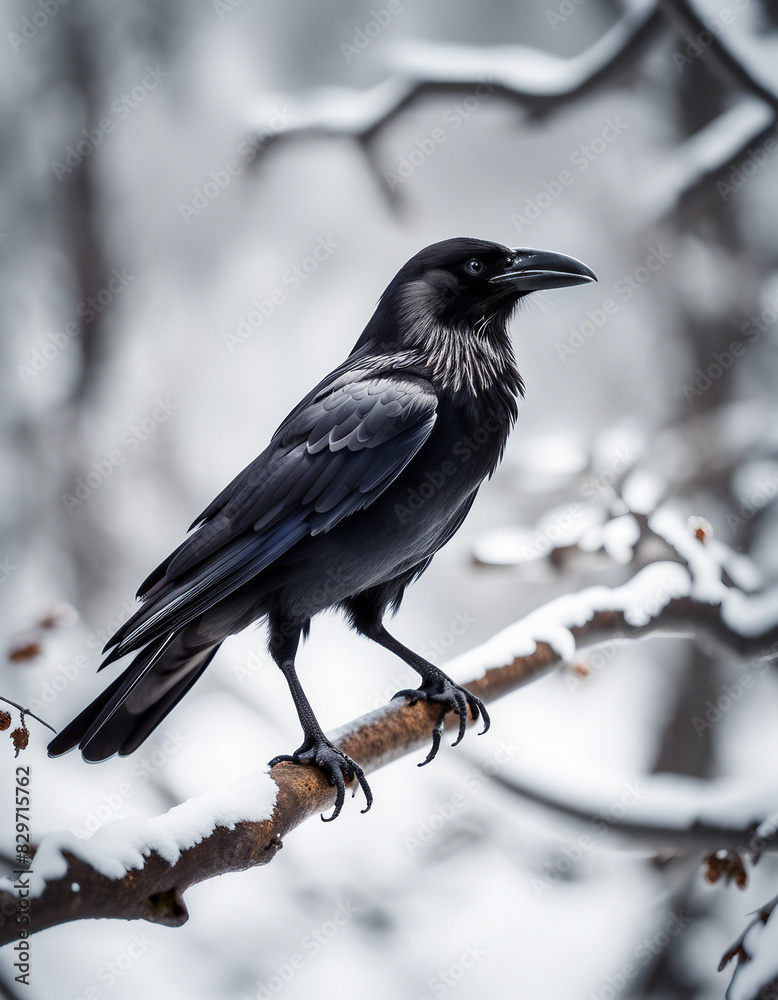 crow on the branch , isolated white background
crow on the branch , isolated white background