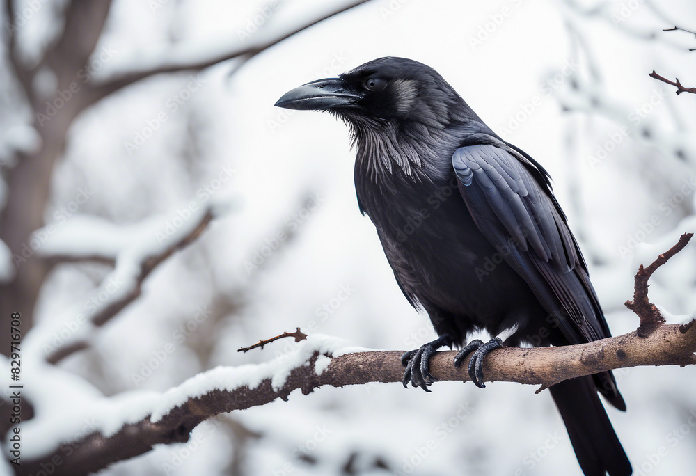 crow on the branch , isolated white background
crow on the branch , isolated white background