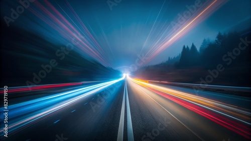 blur highway background with blur lights