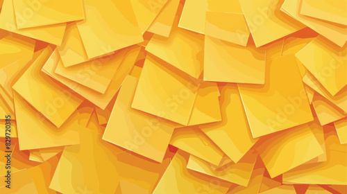 Background with yellow square memo notes Cartoon Vector