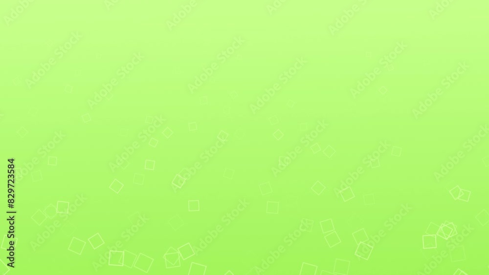 Lime green color squares floating upwards simple geometrical minimal background Lime green color squares floating upwards simple geometrical minimal background