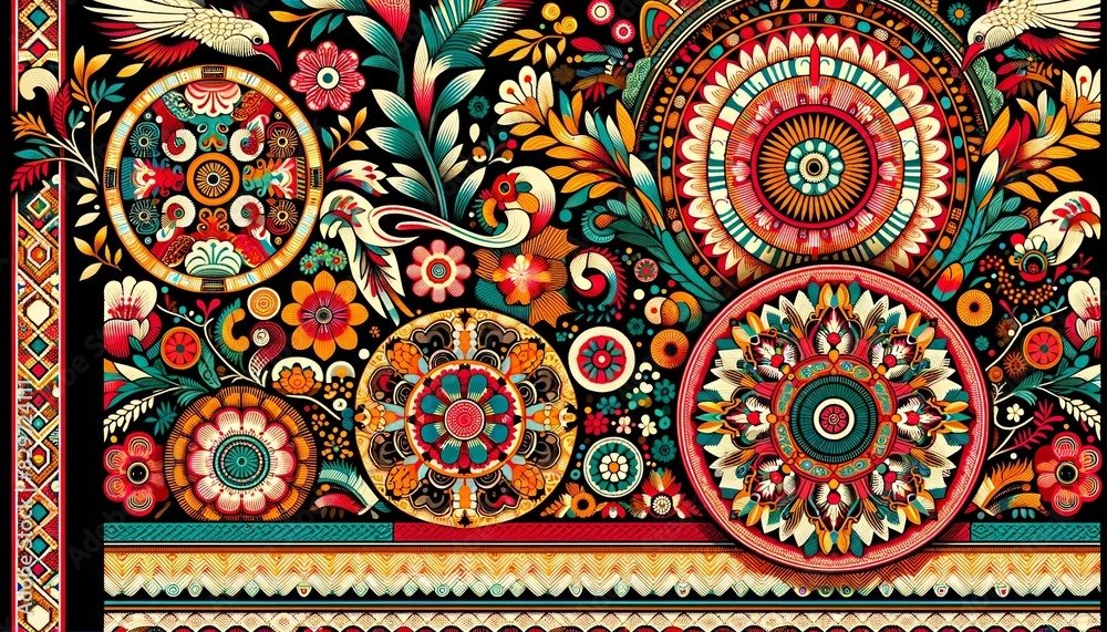 Fototapeta premium Ryukyu Bingata - Traditional Okinawan Textile Art