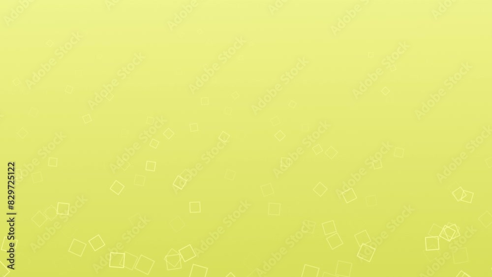 Yellow color squares floating upwards simple geometrical minimal background Yellow color squares floating upwards simple geometrical minimal background