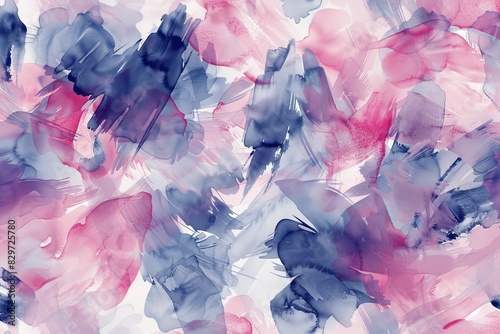 Abstract watercolor background with pink and blue brushstrokes.
