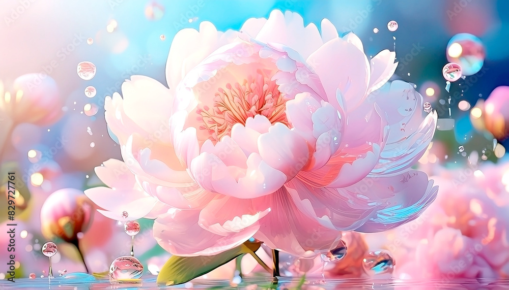 幻想的な牡丹の花 幻想的な牡丹の花