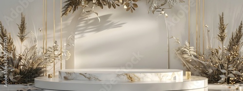 Modern and Luxurious Podium Ideal for Spa, Beauty, and Brand Promotions
