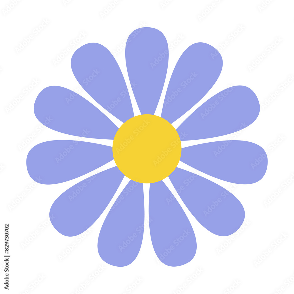 Light blue Camomile flower icon. Daisy chamomile. Growing concept. Cute round flowers head plant collection. Simple flat design. Love card sign symbol. Childish style. White background Isolated Vector Light blue Camomile flower icon. Daisy chamomile. Growing concept. Cute round flowers head plant collection. Simple flat design. Love card sign symbol. Childish style. White background Isolated Vector