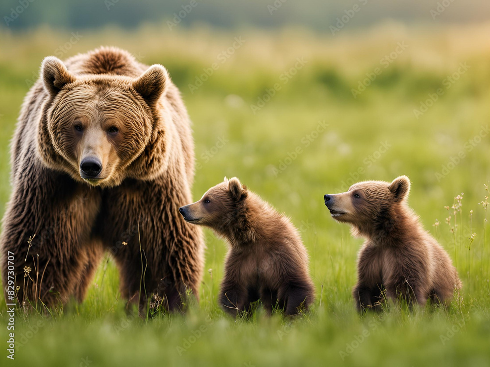 Obraz premium brown bear cub